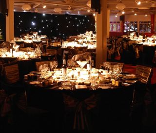 Brooklands Museum Napier Room Christmas Tables Set Up