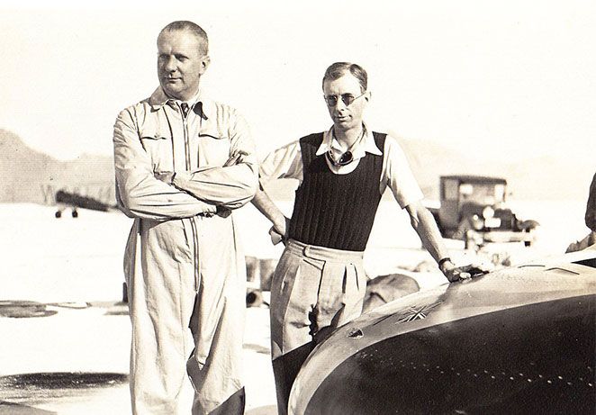 Reid Railton And John Cobb At Bonneville Salt Flats