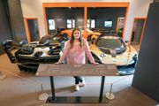 Maisy, CEO for the day, McLaren Automotive visits the new exhibition, McLaren: Driven by Design