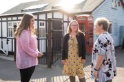Maisy, CEO for the day, McLaren Automotive meets CEO and Director of the Museum Tamalie Newbery and Amanda McLaren, McLaren ambassador and daughter of McLaren founder Bruce McLaren